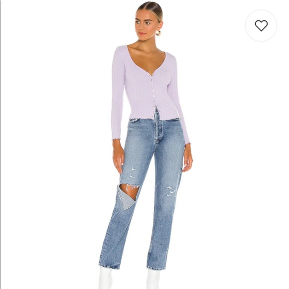Superdown Nina Button Top in Lavender from Revolve - Picture 2 of 5